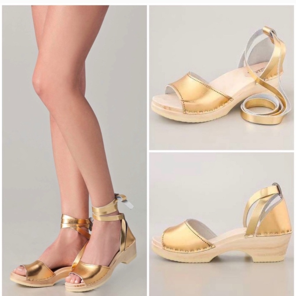 ⭐️Loeffler Randall Inge Gold Sandel Clog ⭐️